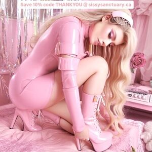 Sissy CD Lace-Up 15cm High Thin heel 4CM platform ankle short boots Plus 5-15US